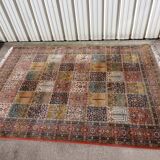 Oriental pattern rugs in virgin wool salmon background, 285x195 cm