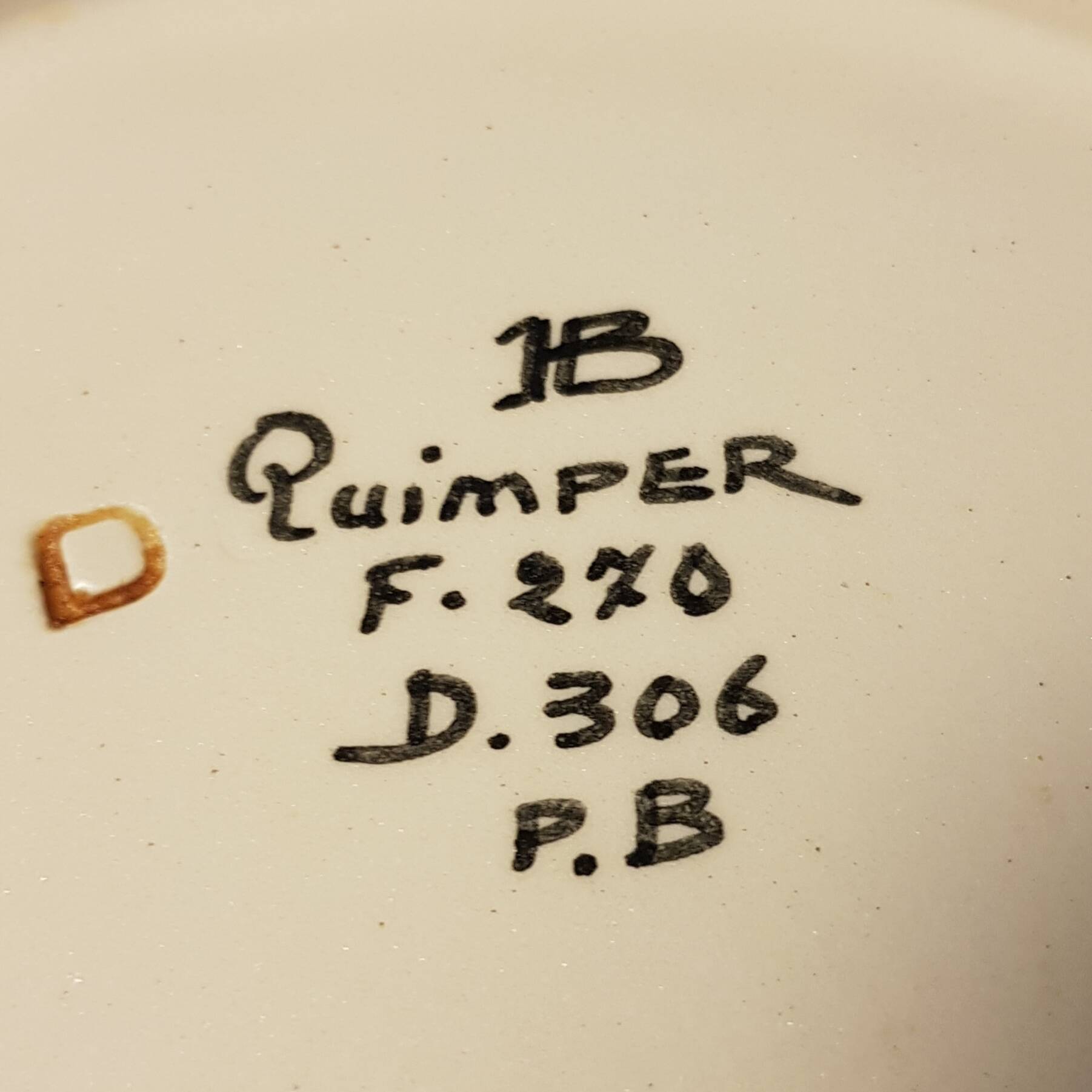 Henriot Quimper dish or cup