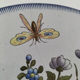 Decorative earthenware plate signed Charolles