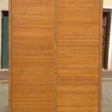 Office storage with sliding curtain