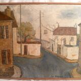 "subsurb street" signed jean deknuyat modernist