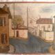 "subsurb street" signed jean deknuyat modernist