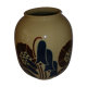 Old vase in lunéville earthenware, Galeries Lafayette, early 20th