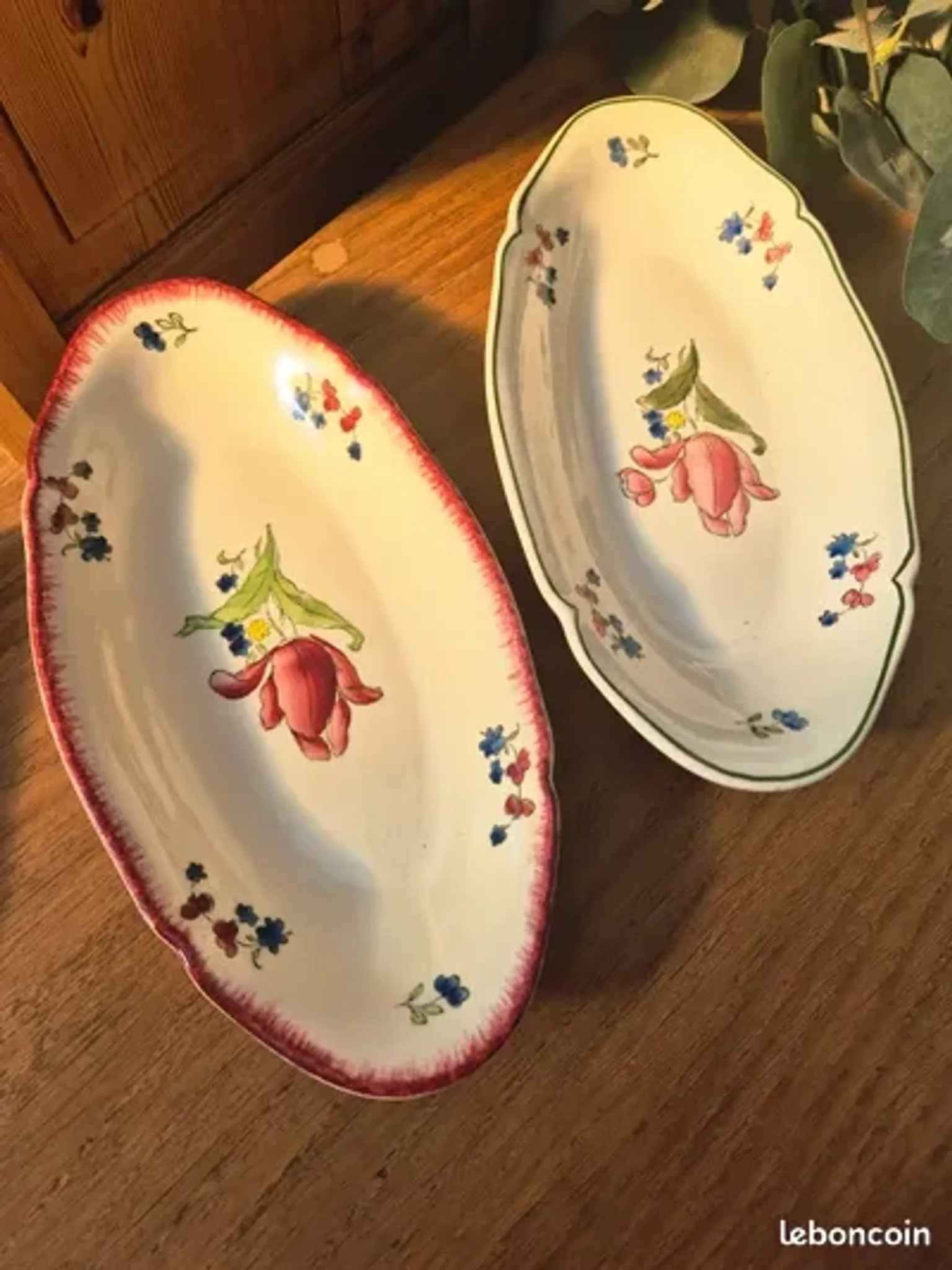 Deux Raviers Gien vintage