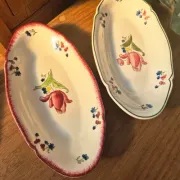 Deux Raviers Gien vintage