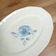 Plat ovale Digoin rose bleue