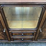 Enfilade Art deco chippendale Mid-century vintage 1950 Ronce de noyer
