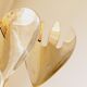 Set of salad serving cutlery in silver metal and resin