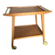 Mid-Century Bar Cart / Serving Trolley — Solid Wood, 1960s
