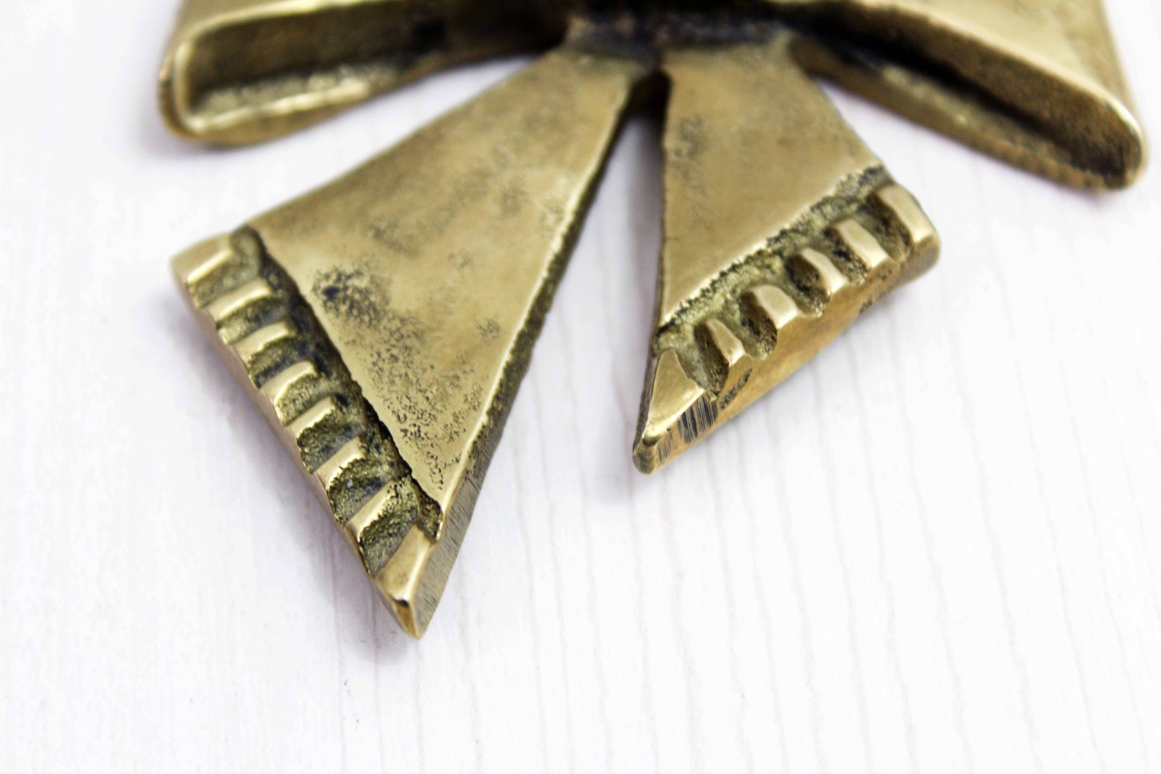 Brass bow tie candle holder 1970