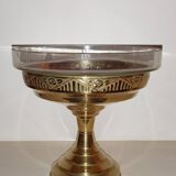 Art deco brass fruit bowl
