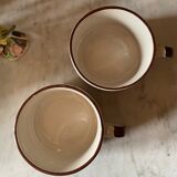 Vintage stoneware lunch cups