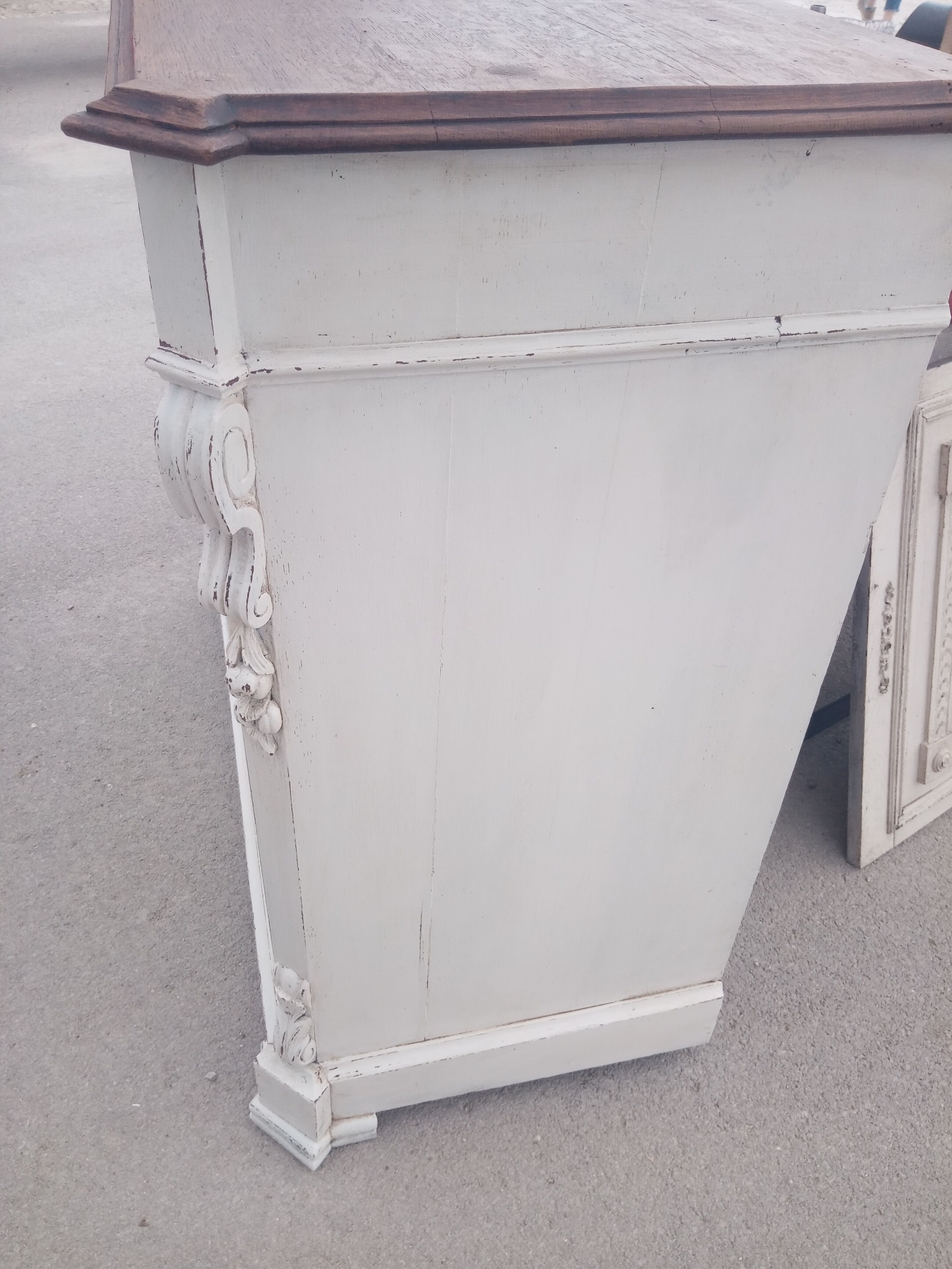 Old buffet 2 doors windows patina Shabby chic