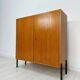 1960s Small Vintage Teak Cabinet with Metal Legs
