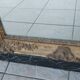 Trumeau miroir Empire en bois et stuc