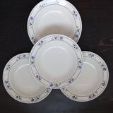 4 vintage earthenware soup plates from Céranord Saint-Amand