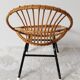 Children's rattan basket armchair, metal legs