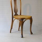 Two Kohn chairs, No. 529, circa 1910, bistro style, caned, bentwood