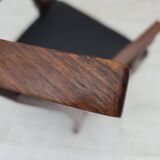 1920-30s, set of 2 armchairs, design after Georges Jacob, carved teak wood.