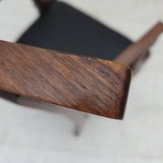 1920-30s, set of 2 armchairs, design after Georges Jacob, carved teak wood.