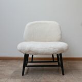 Pair of Alf Svensson 'TeVe' sheepskin shearling lounge chairs