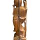 Carved wooden table lamp representing a man