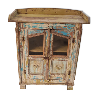 Old glazed vaisselier in Burmese teak