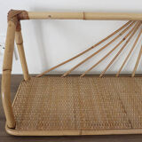 50 - 60's rattan wall shelf