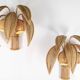 Paire d’appliques « cocotier, palmier » en rotin