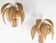 Pair of "coconut tree" / "palm tree" wall lights in rattan