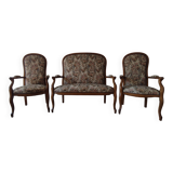 Voltaire style sofa armchair set