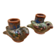 Ceramic bird candlesticks (2)