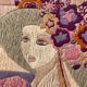 Vintage tapestry portrait of a woman