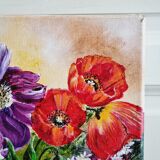 Oil on canvas flower garden