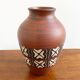 Vintage brown ceramic German vase, Mid Century West Germany pottery