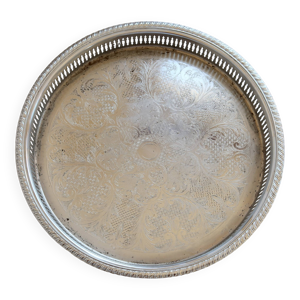 Grand plateau rond vintage