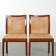 Ensemble de 6 chaises de salle à manger au design Art Déco uniques avec un dossier en osier.
