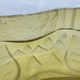 Rare Art Deco salad bowl by André Hunebelle in yellow molded pressed glass