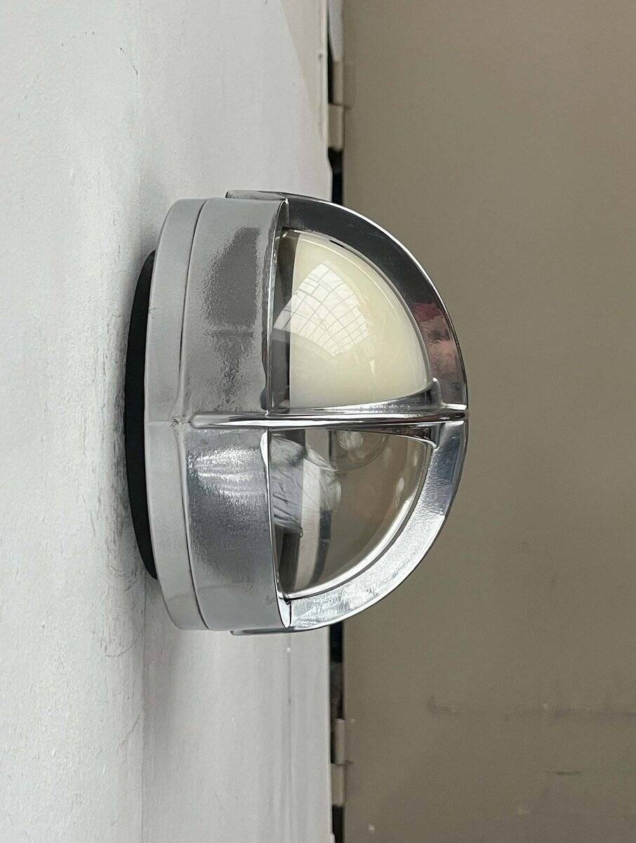 Mid-century Danish metal outdoor wall light model Pirate by Eva Koppel, Nils Koppel, Gert Edstrand for Nordisk Solar, 1960s.