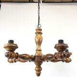 Rustic wooden chandelier - 5 fires - seaside