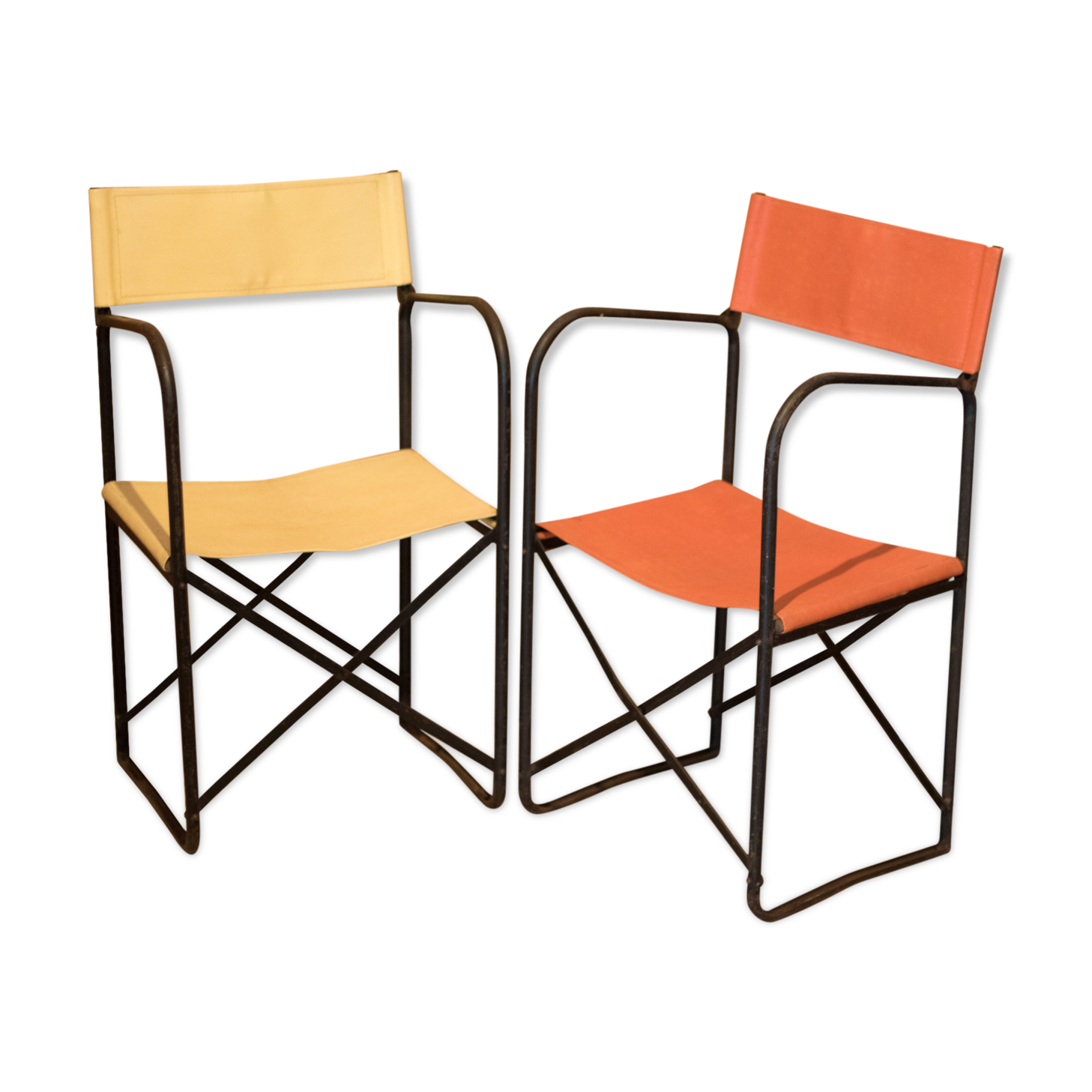 Pair of folding chairs according