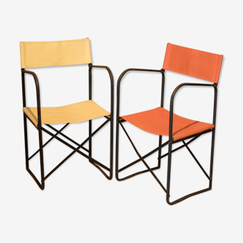 Pair of folding chairs according