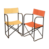 Pair of folding chairs according