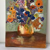 Old painting bouquet of flowers