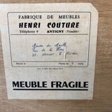 Vintage 60s chest of drawers has 4 drawers edited by Henri Couture