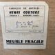 Vintage 60s chest of drawers has 4 drawers edited by Henri Couture