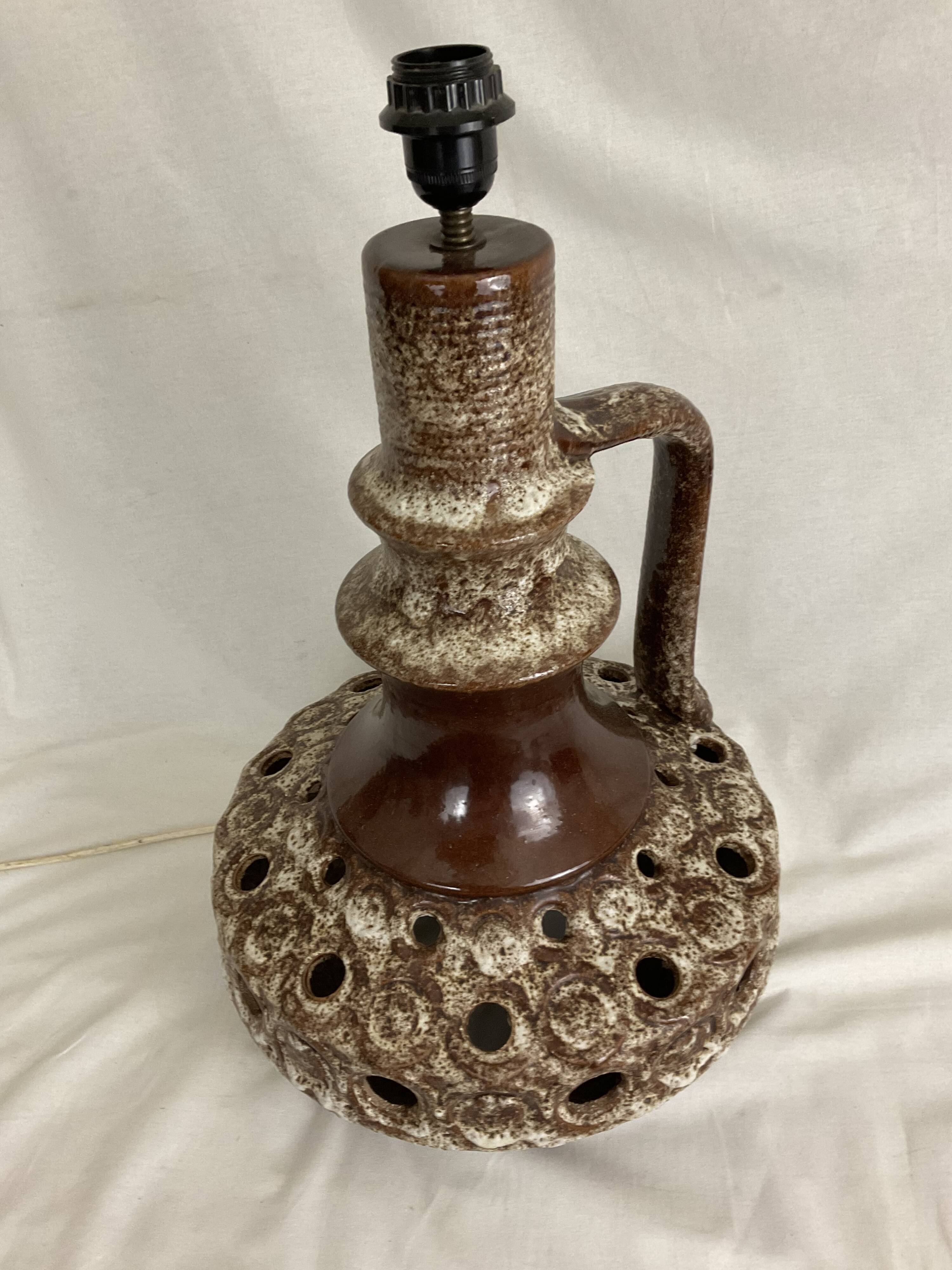 Floor table lamp Ceramic from the 60s 70s