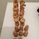 lot of chess pawns in carved turned boxwood (32 pieces)