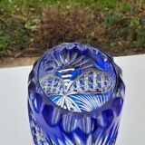 Bohemian crystal blue vase height 36.5 cm7