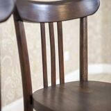 Set of Vintage Brown Beech Chairs, 1950s